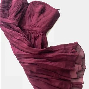J.Crew Wedding Collection Burgundy Silk Dresses